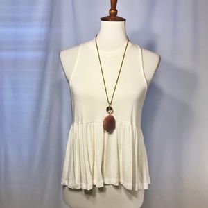 White Sleeveless Top
